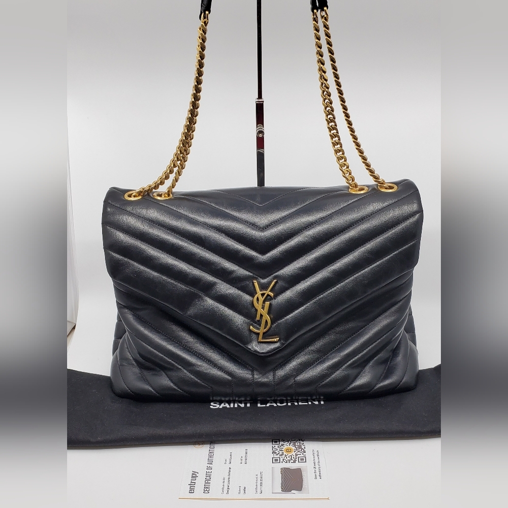 YSL Loulou Large Shoulder Bag In Matelasse Lambskin.